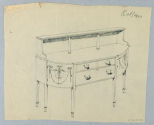 Entwurf für Sideboard mit neoklassischem Ornament, Oktober 1900