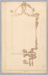 Entwurf für einen Pfeilertisch