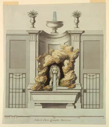 Entwurf für einen Wandbrunnen