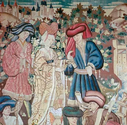 Detail aus den Devonshire-Jagdteppichen, 15. Jahrhundert