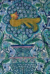Detail eines Fliesendesigns in Nabeul, Tunesien