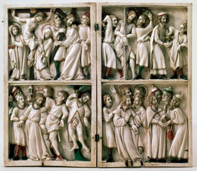 Diptychon mit Evangeliumsszenen, Ende des 14. Jahrhunderts