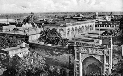 Diwan-i-am im Inneren des Agra-Forts, 20. Jahrhundert