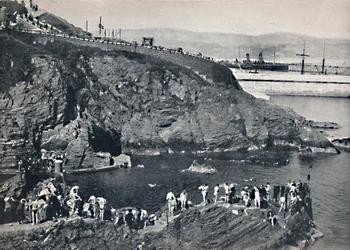Douglas - Der Badeplatz in Port Skillion, 1895