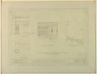 Zeichnung, Änderungen an 14 15 16 Washington Square North, Skizze Nr. 24