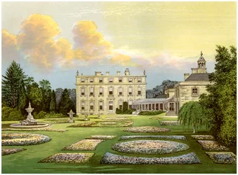 Dytchley House, Oxfordshire, Heimat von Viscount Dillon, ca. 1880