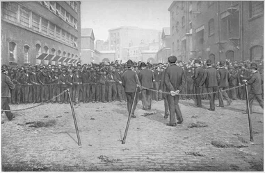 Eifrig bei der Arbeit, London, um 1900-1901