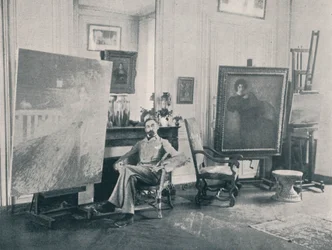 Edmond Francois Aman-Jean 1858-1936. Französischer symbolistischer Maler, 1898