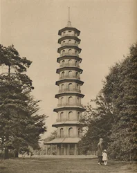 Version einer Pagode im Kew Gardens aus dem 18. Jahrhundert, um 1935