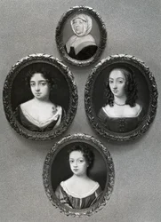 Elizabeth Cromwell, Mutter von Oliver Cromwell, und seine Töchter, Mary, Elizabeth und Bridget, 1899