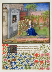 Emilia in ihrem Garten, 1468
