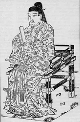 Kaiser Kanmu, der das japanische Erbfolgegesetz einführte, 1907