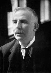 Ernest Rutherford 1871-1937, Nobelpreisträger für Atomphysik, ca. 1908