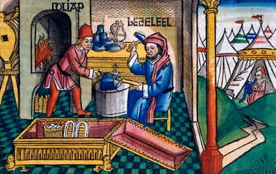 Exodus 31:2-8: Bezalel und Aholiab fertigen die Bundeslade an