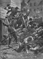 Kämpfe an den Barrikaden in Paris, 1848