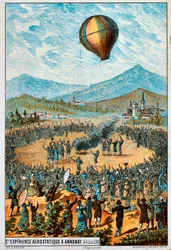 Erster Testflug eines Heißluftballons in Annonay, Frankreich, 4. Juni 1783, 1890er Jahre