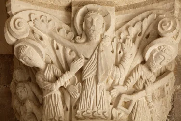 Fleury-Abtei Basilika Vorhalle Kapitell Saint Benoit sur Loire Frankreich