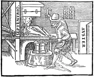 Schmieden eines Magneten, 1600