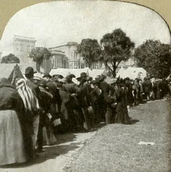 Brotlinie am Jefferson Square bilden, 1906