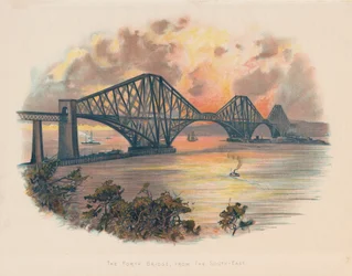 Forth Railway Bridge von Südosten, Schottland, um 1895
