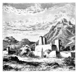 Befestigte Dörfer in der Nähe von Lanzhou, China, 1895