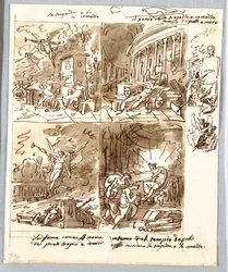 Vier Allegorien der Komödie und Tragödie