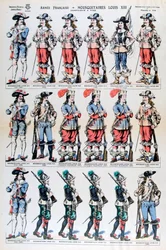 Französische Armee, Musketiere von Ludwig XIII., 17. Jahrhundert, 19. Jahrhundert