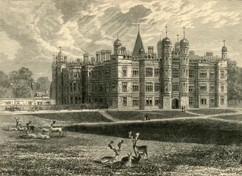 Vorderseite von Burghley House, 1898