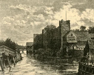 Vorderseite von Newark Castle, 1898