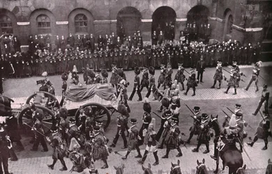 Trauerzug von König Edward VII., Whitehall, London, 20. Mai 1910