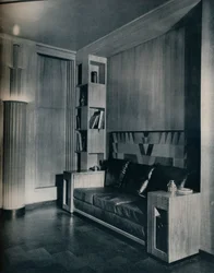 Möbel und Innenraum eines privaten Büros. Entworfen von Joseph Sinel, 1930