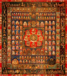 Garbhadhatu Mandala, 8.-9. Jahrhundert