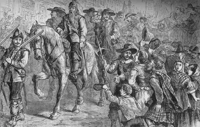 General Dalzell betritt Edinburgh, Juli 1666, um 1880