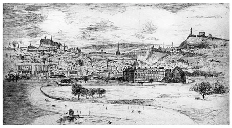 Gesamtansicht von Edinburgh, vom Arthur
