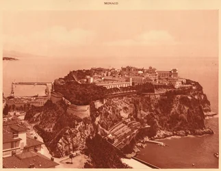 Gesamtansicht des Fürstentums Monaco, 1930