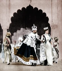Georg V. und Königin Mary in Delhi, Indien, 1911