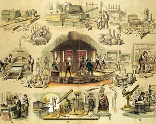 Glasherstellung, ca. 1870