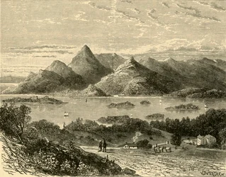 Glengariff Hafen und Bantry Bay vom Eccles Hotel, 1898