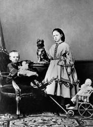 Großherzogin Maria Alexandrowna und Großherzog Sergei Alexandrowitsch von Russland, um 1862-1863