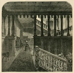 Große Treppe, Holland House, ca. 1876