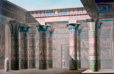 Großer Tempel, Insel Philae, Nubien, Ägypten, 19. Jahrhundert