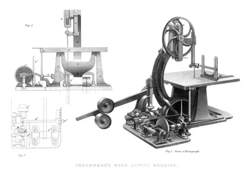 Greenwoods Holzsägemaschine, 1886