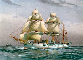 HMS Calliope, Royal Navy 3. Klasse Kreuzer, um 1890-1893