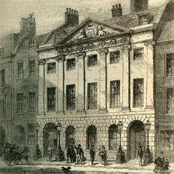 Halle der Skinners Company, um 1872