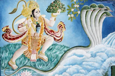 Hanuman, Affengott. Pashupatinah, Kathmandu, Nepal