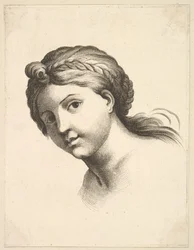 Kopf einer Frau, aus Livre de Têtes Gravées d