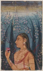 Kopf einer jungen Frau, unter blühenden Stängeln, ca. 1620