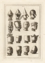 Helme von den großen Siegeln der Könige und Barone