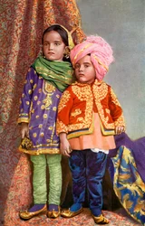 Hindu-Kinder aus Nordkaschmir, Indien, 1922