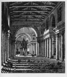 Geschichte des antiken Rom. Der Petersdom ist eine spätgotische Kirche in der Vatikanstadt.